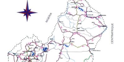 Mapa de Camerún estrada