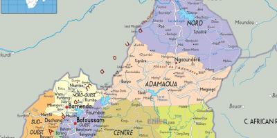 Camerún mapa de rexións