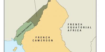 Mapa de uno estado de Camerún