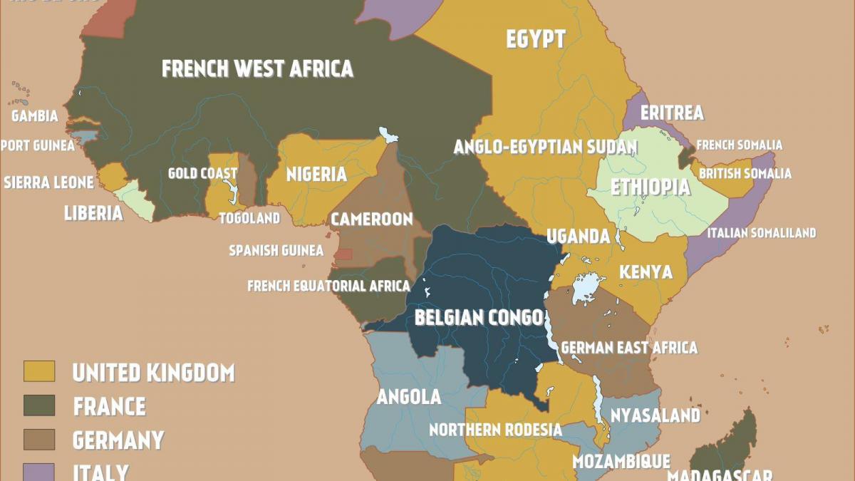 Mapa británico de Camerún