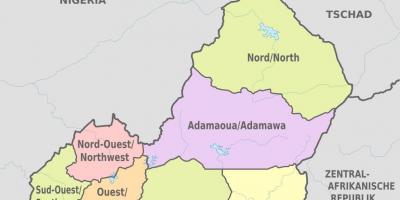 Mapa administrativo de Camerún