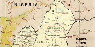 O mapa de Camerún
