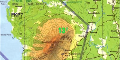 Camerún montañas mapa